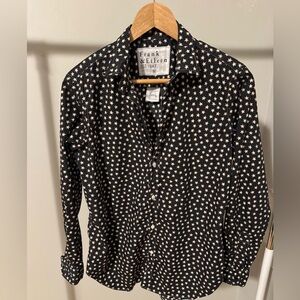 Frank & Eileen Button Down Woven in Italy Star Pattern Long Sleeve Shirt